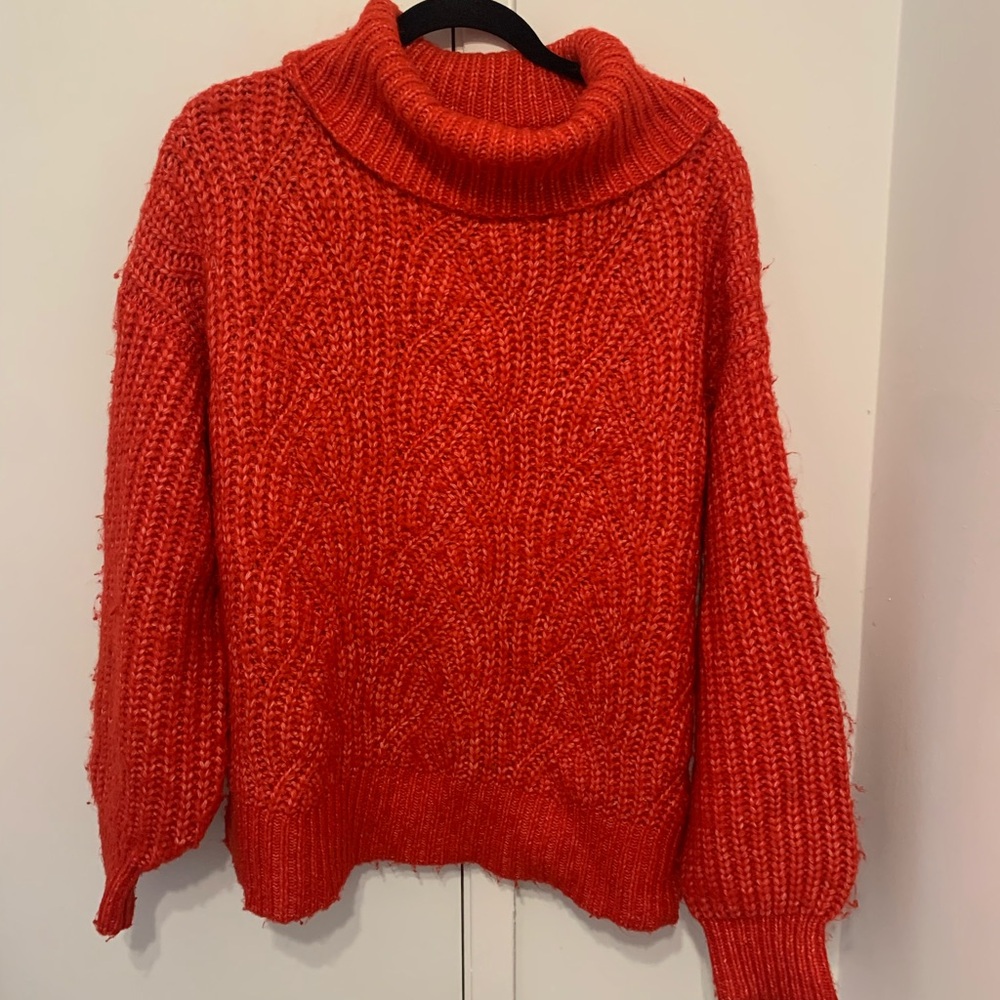 A New Day, red, chunky sweater! Size large